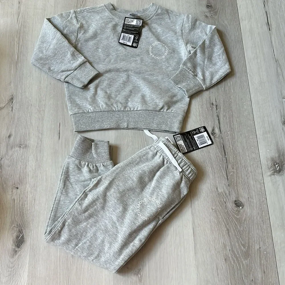 Bonds Kids‎ Move Terry Pullover & Sweatpants Grey Size 4 Nwt